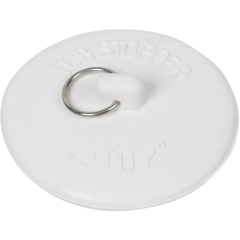 Do It 1-1/2 In. To 2 In. White Rubber Bathtub Drain Stopper 1