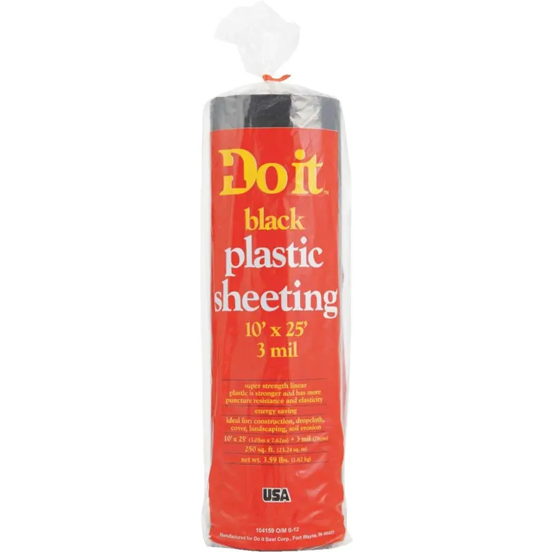 Do It 10 Ft. X 25 Ft. Black 3 Mil. Poly Film Sheeting 1