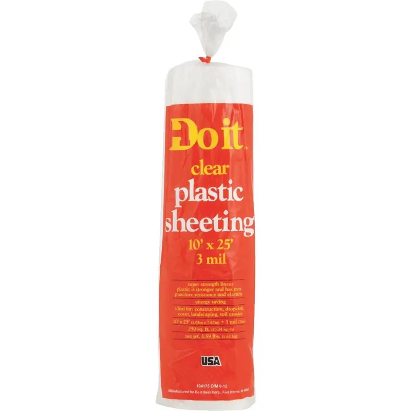 Do It 10 Ft. X 25 Ft. Clear 3 Mil. Poly Film Sheeting 1