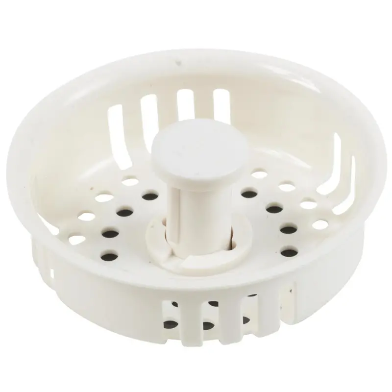 Do It 3-1/2 In. White Basket Strainer Stopper 1