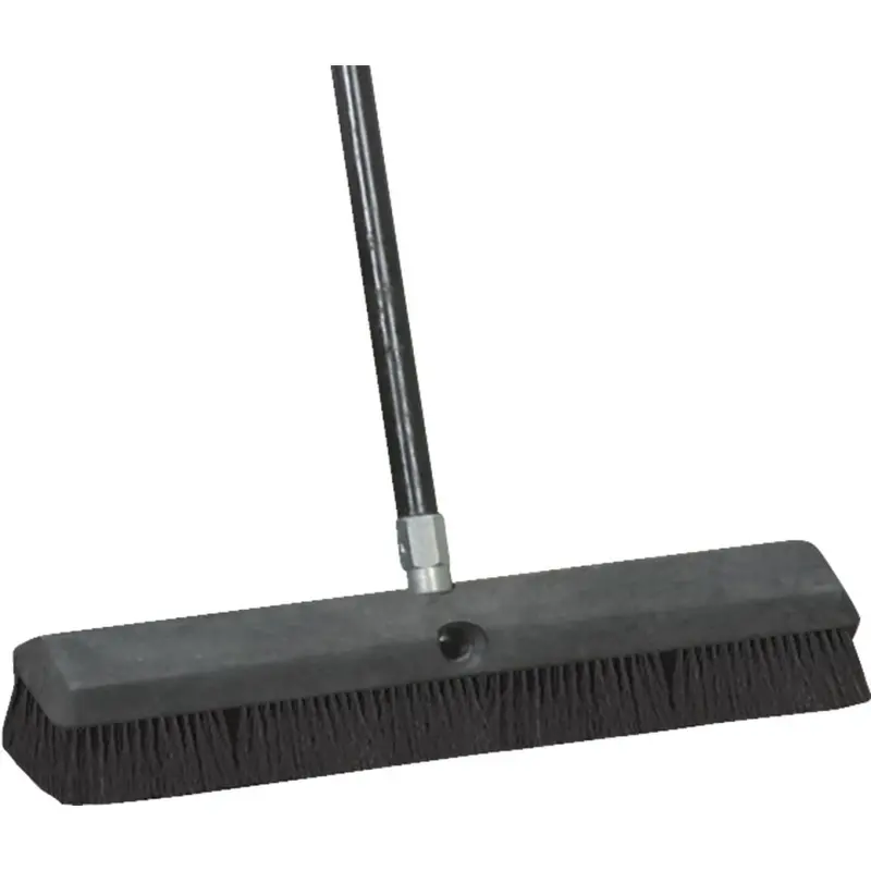 Do It Best 18 In. W. X 60 In. L. Metal Handle Black-Fibre Border Push Broom 1