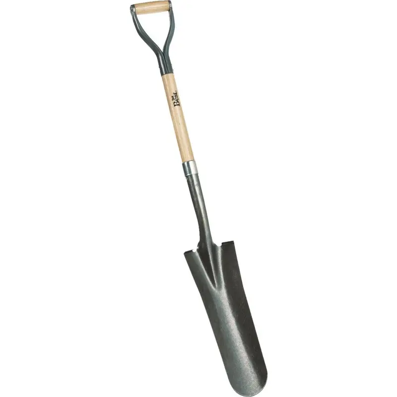 Do It Best 29 In. Wood D-Handle Round Point Drain Spade 1