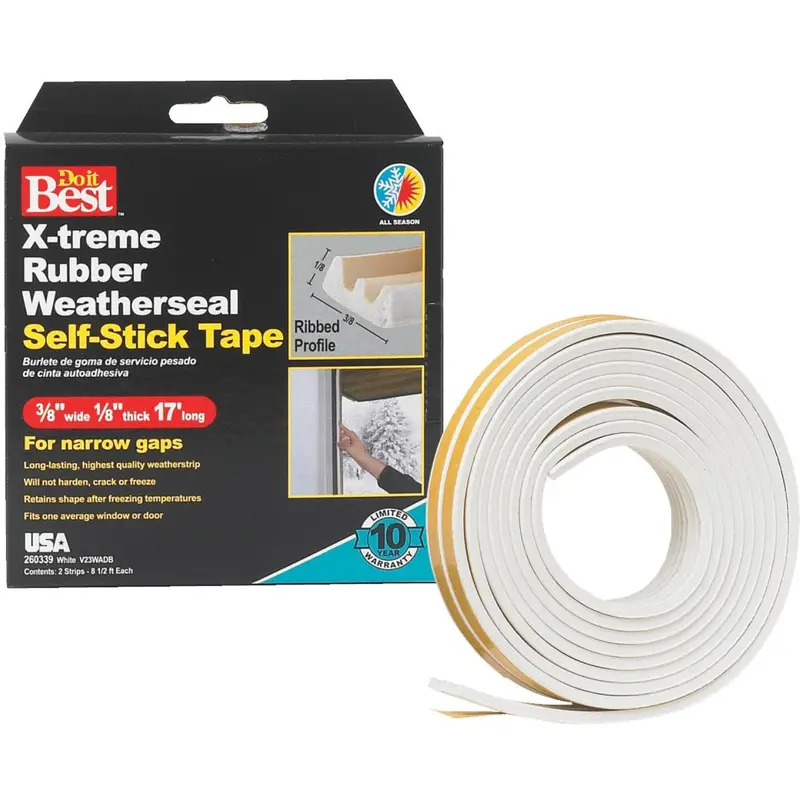 Do It Best 3/8 In. X 17 Ft. White Narrow Weatherseal Tape 1