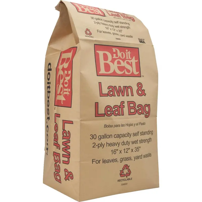 Do It Best 30 Gal. Natural Kraft Paper Yard Waste Lawn & Leaf Bag (5-Count) 1