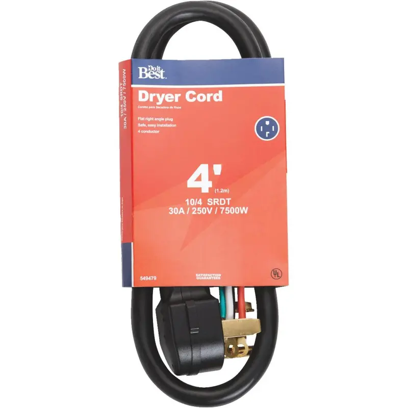 Do It Best 4 Ft. 10/4 30A Dryer Cord 1