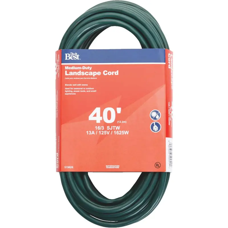Do It Best 40 Ft. 16/3 Landscape Extension Cord 1