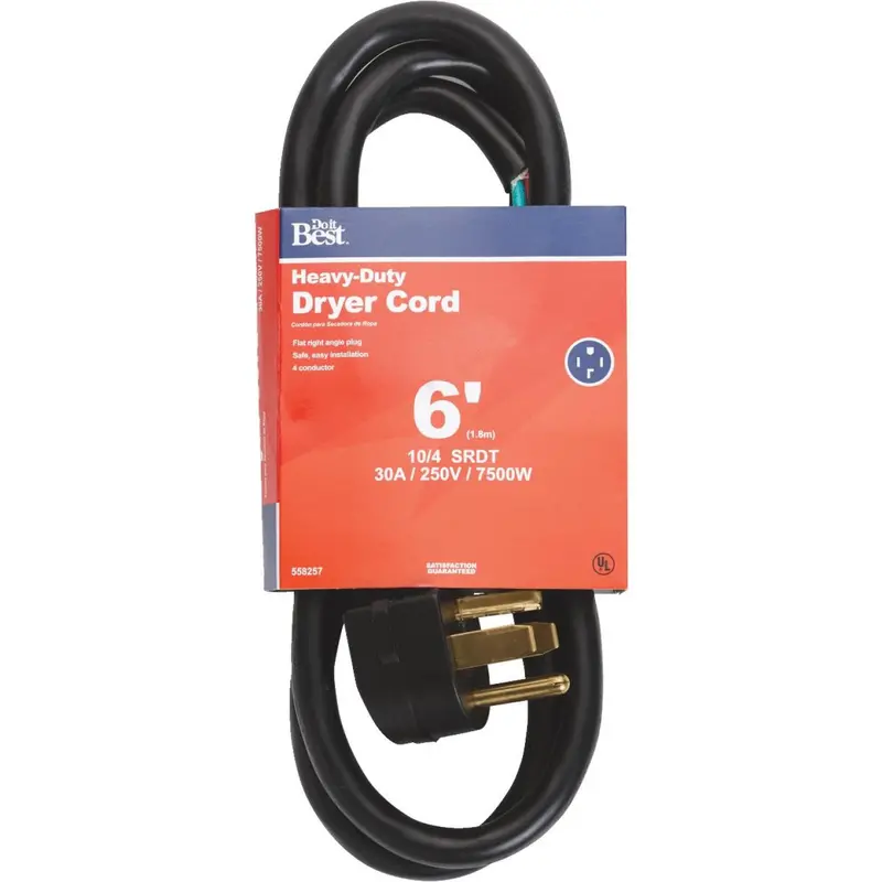 Do It Best 6 Ft. 10/4 30A Dryer Cord 1