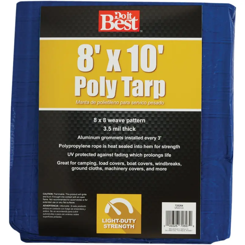 Do It Best Blue Woven 8 Ft. X 10 Ft. General Purpose Tarp 1