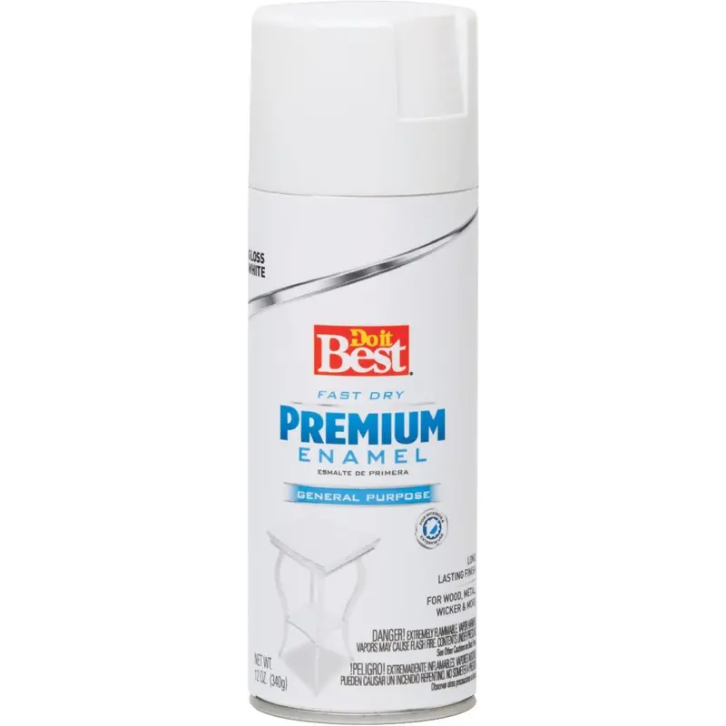 Do It Best Premium Enamel 12 Oz. Gloss Spray Paint, White 1