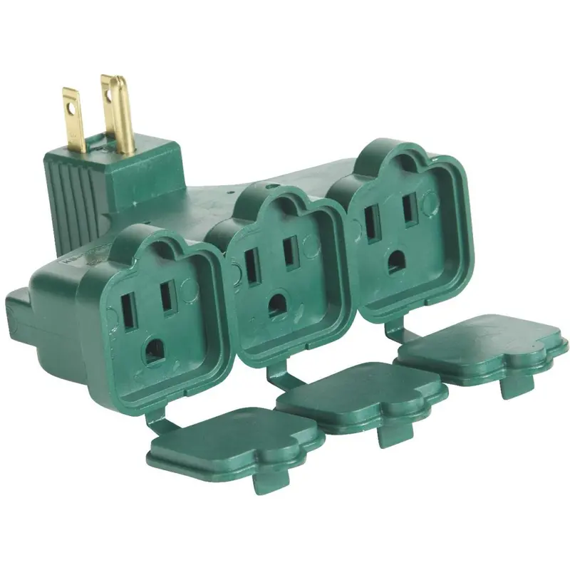 Do It Green 15A 3-Outlet Wall Hugger Tap 1