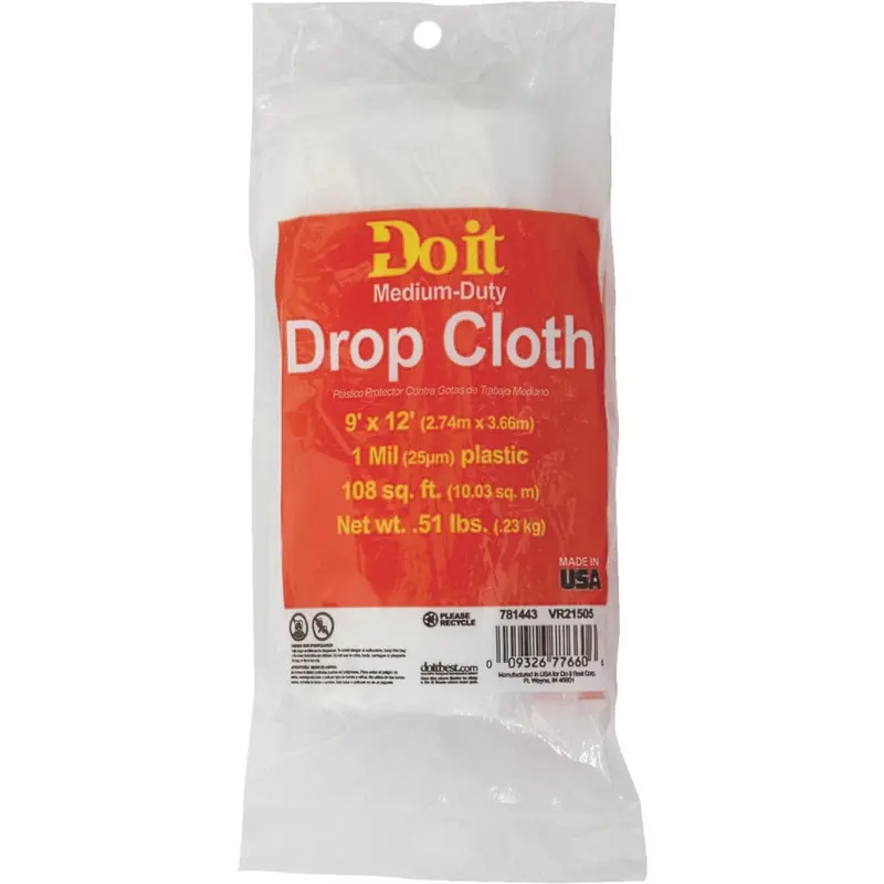 Do It Plastic 9 Ft. X 12 Ft. 1 Mil Drop Cloth 1