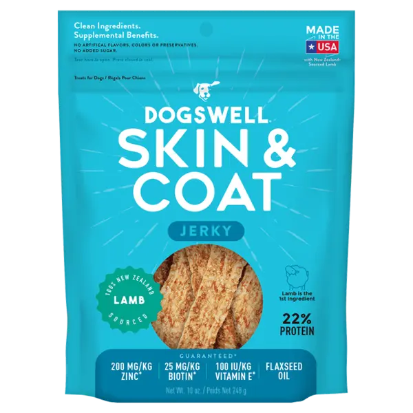 Dogswell Skin & Coat Gf Jerky Lamb 10Oz* 1