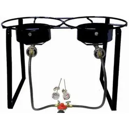 Double Burner Camp Stove, 20-In. 1