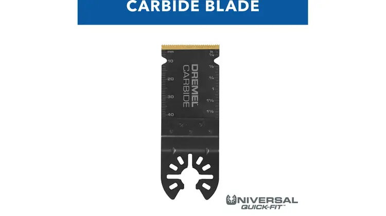 Dremel Universal Quick Fit 1-1/4 In. Carbide Flush Cutting Oscillating Multi-Tool Blade (1-Piece) 1