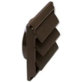 Dryer Vent Face Plate, Louvered, Brown, 4-In. 1