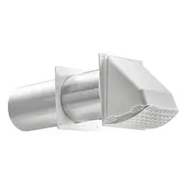 Dryer Vent Hood, Through The Wall Plastic Pipe, Removable Guard, 4-In. 1
