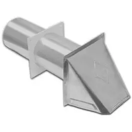 Dryer Vent Hood With Tail Piece & Sleeve, Aluminum, 4-In. 1
