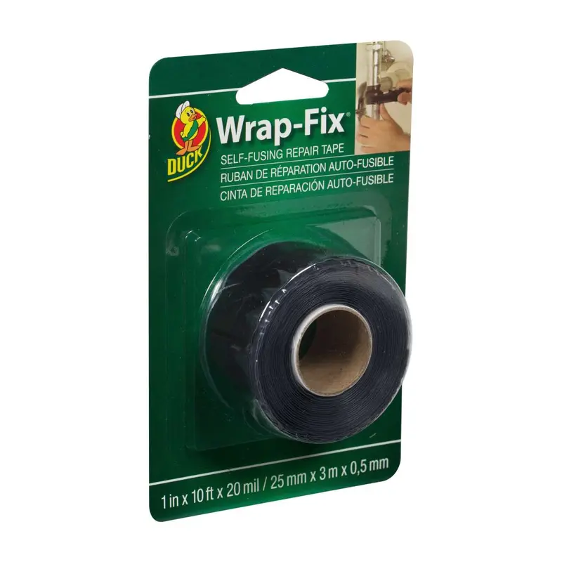 Duck® Brand Wrap-Fix® Self-Fusing Repair Tape - Black, 1 In. X 10 Ft. 1