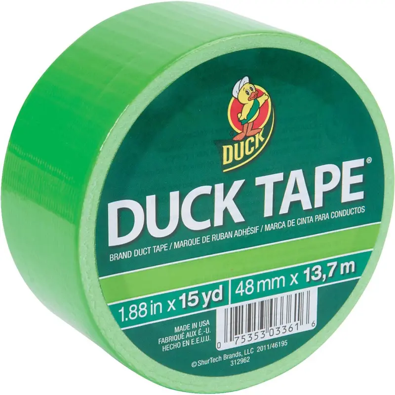 Duck Tape 1.88 In. X 15 Yd. Colored Duct Tape, Neon Lime 1