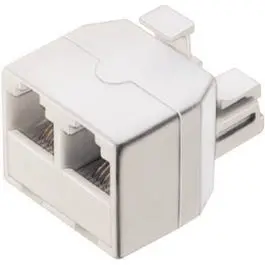 Duplex Modular Jack, White 1