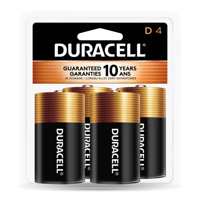 Duracell Coppertop D Alkaline Batteries 3