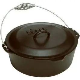 Dutch Oven, With Lid, Seasoned Cast Iron, 7-Qts. 1