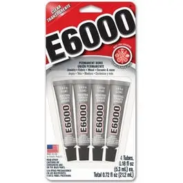 E6000 Industrial Strength Adhesive, 0.18-Oz., 4-Pk. 1