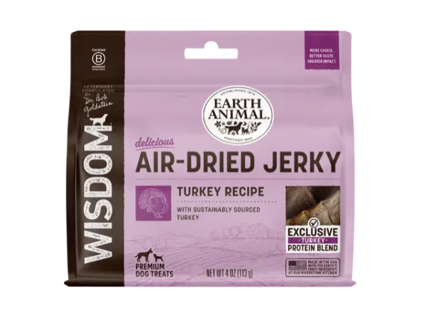 Earth Animal Wisdom™ Air-Dried Turkey Recipe Jerky Dog Treats 1