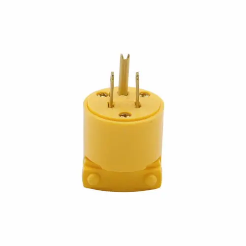 Eaton Cooper Wiring Arrow Hart Straight Blade Plug 15A, 125V Yellow 1