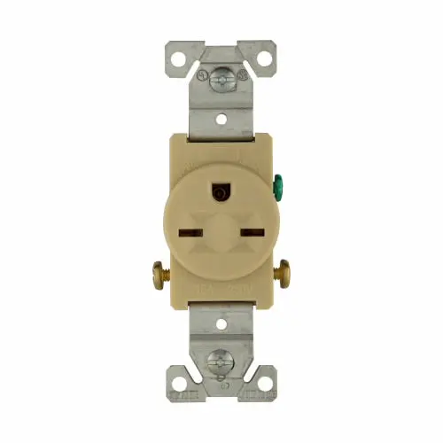Eaton Cooper Wiring Commercial Specification Grade Single Receptacle 15A, 250V Ivory 1