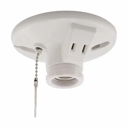 Eaton Cooper Wiring  Lampholder 15A, 250V White 1
