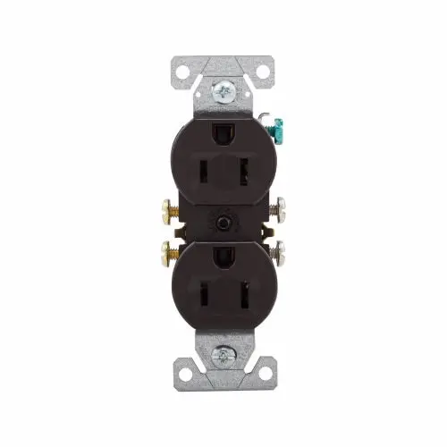 Eaton Cooper Wiring Residential Grade Duplex Receptacle 15A, 125V Brown 1