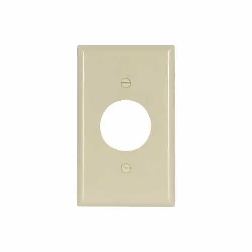 Eaton Cooper Wiring Single Receptacle Wallplate, Ivory 1