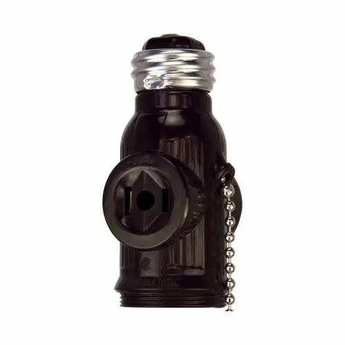 Eaton Cooper Wiring Socket Adapter 125V, Brown 1