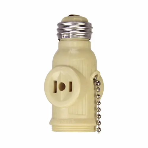 Eaton Cooper Wiring Socket Adapter 125V, Ivory 1