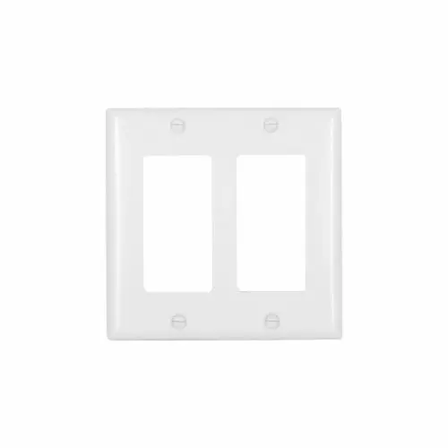 Eaton Cooper Wiring Standard Size Decorator Wallplate, White 1