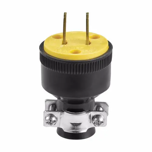 Eaton Cooper Wiring Straight Blade Plug 15A, 125V Black 1