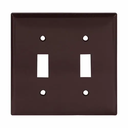 Eaton Cooper Wiring Toggle Wallplate, Brown 1
