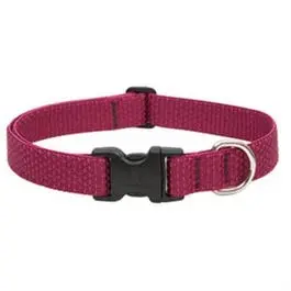 Eco Dog Collar, Adjustable, Berry, 1 X 12 To 20-In. 1