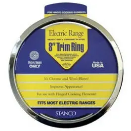 Electric Range Trim Ring, Chrome-Plated, 8-In. 1