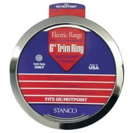 Electric Range Trim Ring, Chromed Steel, 6-In. 1