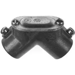 Electrical Metallic Tubing Corner Pull Elbow, Set Screw, Thinwall Conduit, 0.5-In. 1