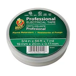 Electrical Tape, Green Vinyl, .75-In. X 66-Ft. 1