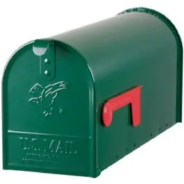 Elite Post Mailbox, Green Galvanized, 8.75 X 6.75 X 19-In. 1