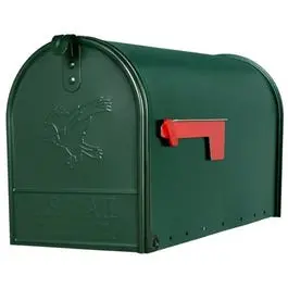 Elite Post Mailbox, Green Galvanized, Large, 10.87 X 8.5 X 20.25-In. 1