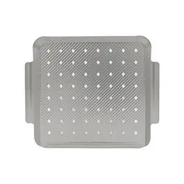 Embossed Grill Topper, Brushed Silver, Small 1