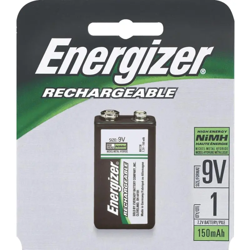 Energizer Recharge 9V Nimh Rechargeable Battery 1