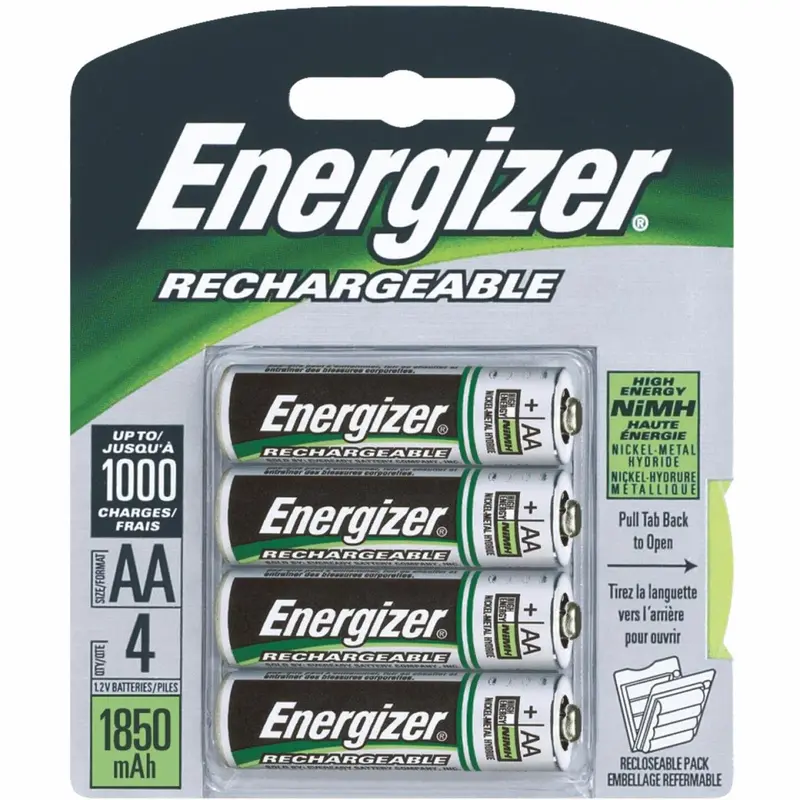 Energizer Recharge Aa Nimh Rechargeable Battery (4-Pack) 1