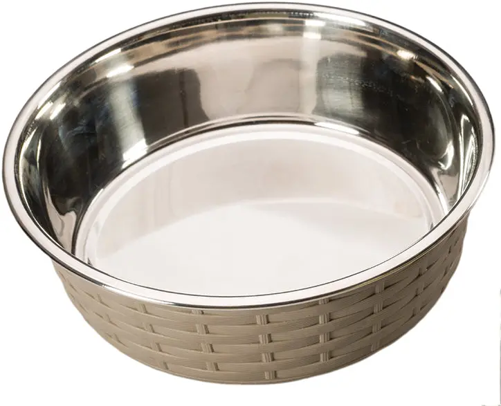 Ethical Pet Soho Basketweave Dish Gray 15 Oz 1