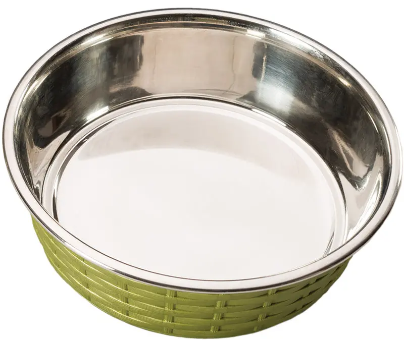 Ethical Pet Soho Basketweave Dish Green 30 Oz 1